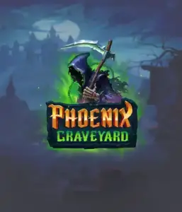 The eerie and atmospheric Phoenix Graveyard slot game interface by ELK Studios, featuring a mysterious graveyard setting. Displayed in this image is the slot's dynamic reel expansion mechanism, alongside its beautifully crafted symbols and dark theme. The artwork conveys the game's mythological story of resurrection, attractive for those interested in legends.